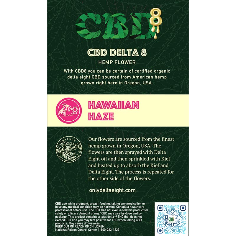 1/8 Oz bags of Delta Eight & Kief Infused hemp flowers - Image 2